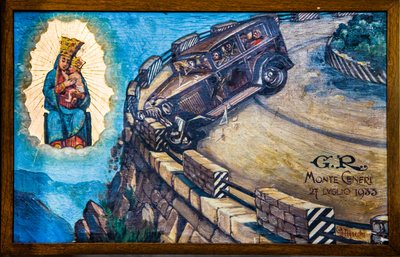 Votivbild in der Wallfahrtskirche Madonna del Sasso, Locarno, Tessin, Schweiz von Unbekannter Künstler