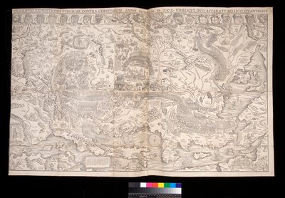 Wandkarte der türkischen Kampagne von 1529 von Johann Haselberg und Christoph Zell, Nürnberg von Unbekannt