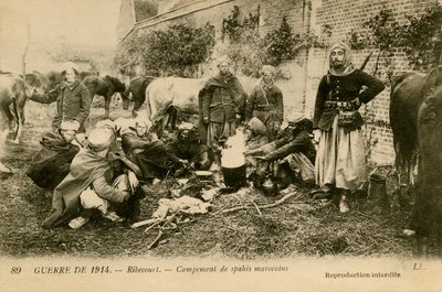 Erster Weltkrieg: Lager der marokkanischen Spahis von Unbekannter Künstler