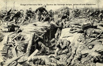 Erster Weltkrieg: Belagerung von Antwerpen von Unbekannter Künstler