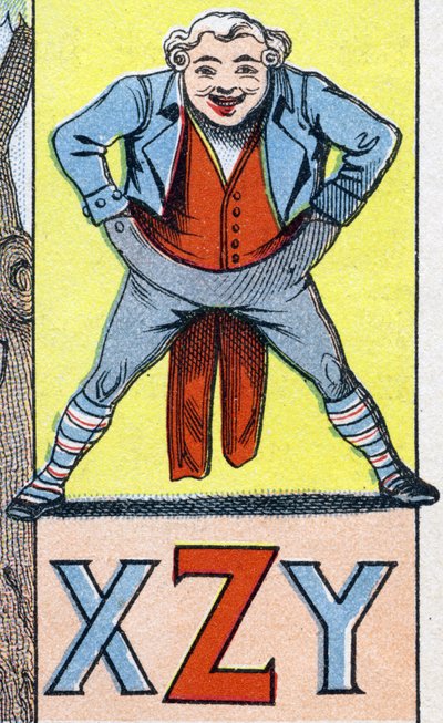 Buchstaben XZY. Gravur in "ABC Les Images en Alphabet". Epinal Imaging. Pellerin und Cie, Drucker-Verleger, Epinal, Ende des 19. Jahrhunderts, um 1890. von Unbekannt