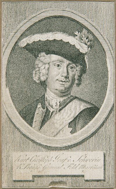 Der preußische Generalfeldmarschall Kurt Christoph Graf von Schwerin von Unbekannter Stecher