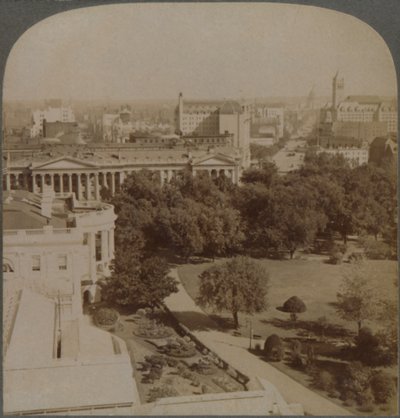 Vom Marineministerium...vorbei am Weißen Haus und dem Finanzministerium, zum Kapitol, Washington, USA, 1902 von Underwood and Underwood