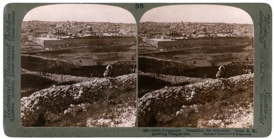 Jerusalem, vom Südosten gesehen, zeigt den Tempelplatz, Palästina, 1900er Jahre von Underwood and Underwood