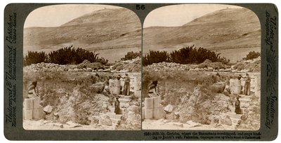 Berg Garizim, wo die Samariter verehrten, Palästina, 1900 von Underwood and Underwood