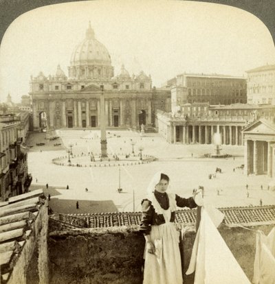Petersplatz und Basilika und der Vatikan, Rom, Italien von Underwood and Underwood
