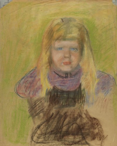 Mädchen mit blondem Haar von Unidentified