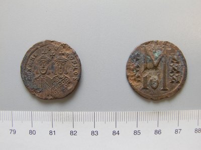 Follis (40 Nummi) von Michael II; Theophilus I aus Unbekannt von Unknown