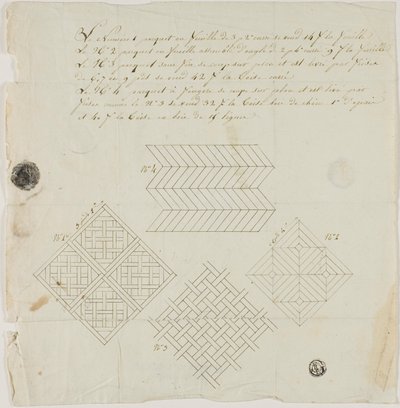 Intarsien-Designs für Fußböden von Unknown