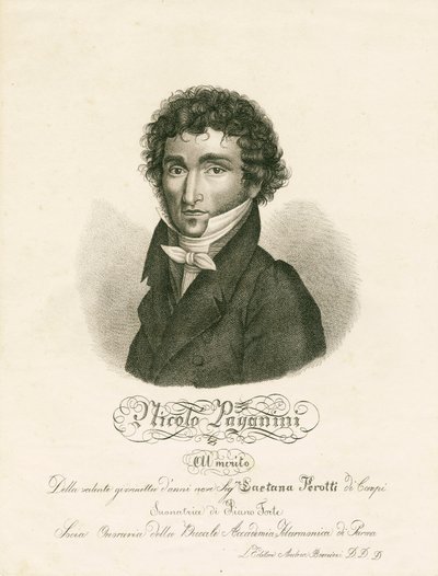 Niccolo Paganini - Porträt von Unknown