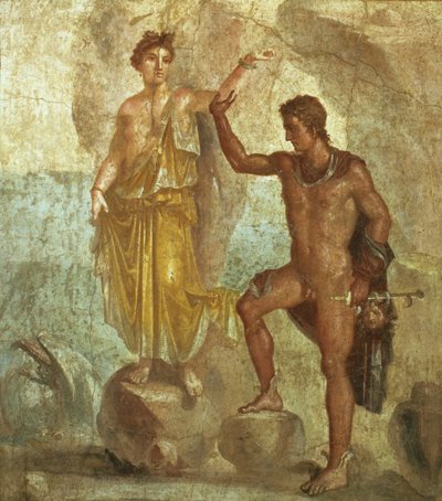 Perseus befreit Andromeda, aus dem Haus von Castor und Pollux, Pompeji, 4. dekorativer Stil, ca. 50-79 n. Chr. von Unknown