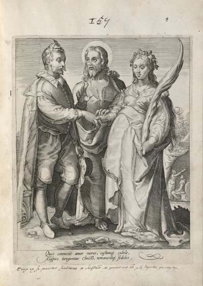 Quos connectit amor verus (Allegorie der treuen Ehe) von Unknown