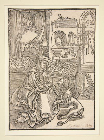 Der heilige Hieronymus zieht den Dorn aus dem Löwen von Unknown