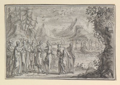 Ohne Titel, eine von vier Szenen aus dem Leben Christi von Unknown