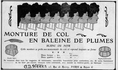Werbung von 1904 für den C B Weeks Feather Whale Neck Mount von Unknown artist