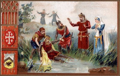 3. Kreuzzug: Entdeckung des Körpers von Kaiser Friedrich Barbarossa (deutscher römischer Kaiser) im Fluss Selef im Jahr 1190 von Unknown artist
