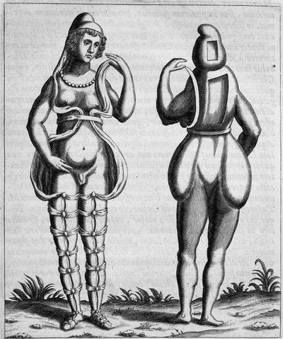 Eine Figur zwischen weiblich und männlich - in „Mensae Isiaca“ (Rede der Großen Mutter der Götter, ihre Siegel, ihre Juwelen und ihre Amulette und einige ihrer Figuren) von Unknown artist