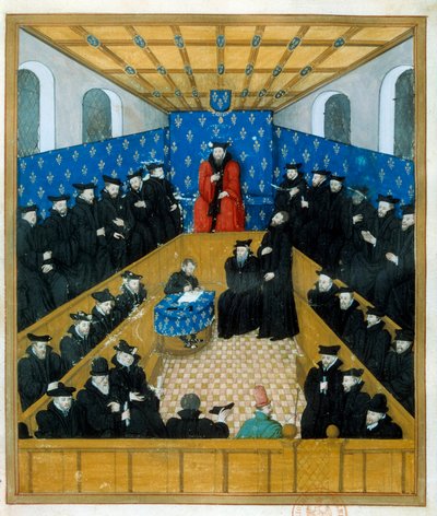 Ein Gerichtshof im 15. Jahrhundert von Unknown artist