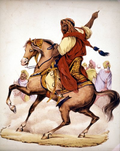 Abd El Kader (Abd El-Kader) (1807 - 1883), arabischer Emir von Algerien. Lithografie des 19. Jahrhunderts von Unknown artist