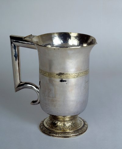 Aiguiere mit geradem Griff aus Silber und Gold. 17. Jahrhundert Paris, dekorative Künste von Unknown artist