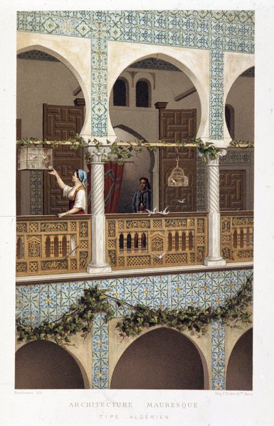 Algerische maurische Architektur - in „Algerie: Geschichte, Eroberung und Kolonisation“ von Firmin Didot von Unknown artist