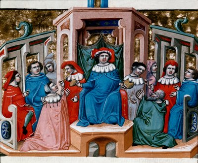 Allegorie des Gesetzes (Miniatur) aus dem Codex Justinianus von Unknown artist