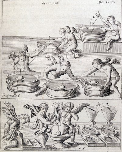 Engel und Komplexe - in „nova demonstratio immobiliitatis terrae petita ex virtute magnetica“ von Iacobo Grandamico von Unknown artist