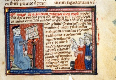 Arithmetik-Kurs - Illuminierung des Mittelalters (ref.418) von Unknown artist