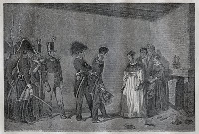 Verhaftung der Herzogin von Berry (1798-1870 Marie-Caroline de Bourbon-Sicily) in Nantes am 7. November von Unknown artist