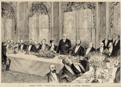 Bankett zu Ehren von Victor Hugo am 25. Februar von Unknown artist