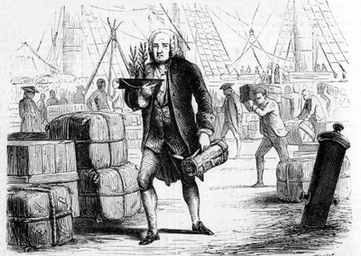 Bernard de JUSSIEU (1699-1777), französischer Botaniker und Naturforscher, berichtet über Zedern aus dem LIBANON. Gravur 1856 von Unknown artist