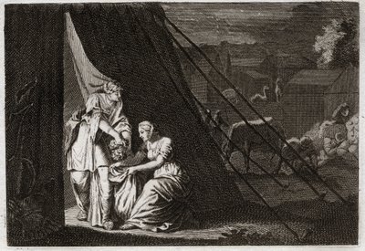 Royaumont-Bibel, Altes Testament: Tod von Holofernes. Judith schneidet Holofernes
