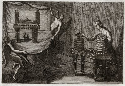 Royaumont-Bibel, Altes Testament: Der Schaubrottisch im Tabernakel. Illustration von 1811. von Unknown artist