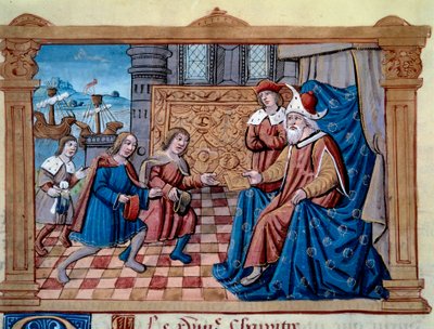 Die Brüder Nicolo und Matteo Polo am Hof von Qubilai Khan von Unknown artist