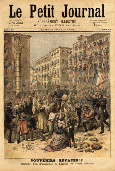 Feier des Einzugs der napoleonischen Armee in Mailand am 8. Juni von Unknown artist