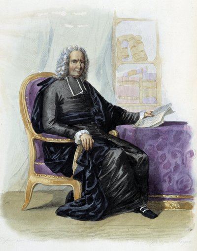 Charles Rollin (1661-1741), Schriftsteller und Historiker in Ed. Mennechet, „Le Plutarque français“ von Unknown artist