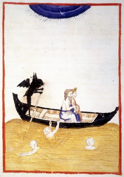 Charon lässt Dante und Virgil den Acheron überqueren - in 