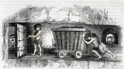 Kinderarbeit in den Kohleminen in England von Unknown artist