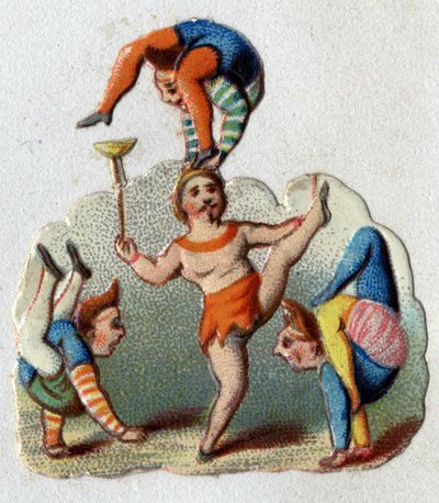 Zirkus: Kontorsionisten und Balancierer führen eine Nummer auf von Unknown artist