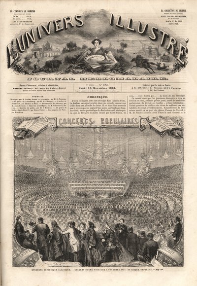 Cirque Napoleon (heutiger Winterzirkus, Rue Amelot, Paris) - Klassisches Musikkonzert am Sonntag, den 3. November von Unknown artist