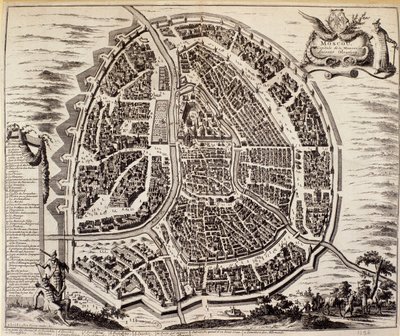 Stadtplan von Moskau im 17. Jahrhundert. von Unknown artist