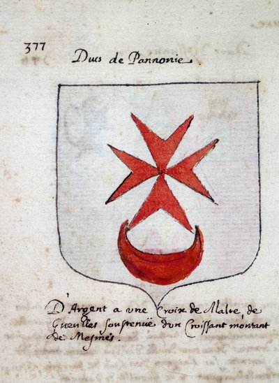 Wappen des Herzogs von Pannonien - sd 19. Jahrhundert von Unknown artist