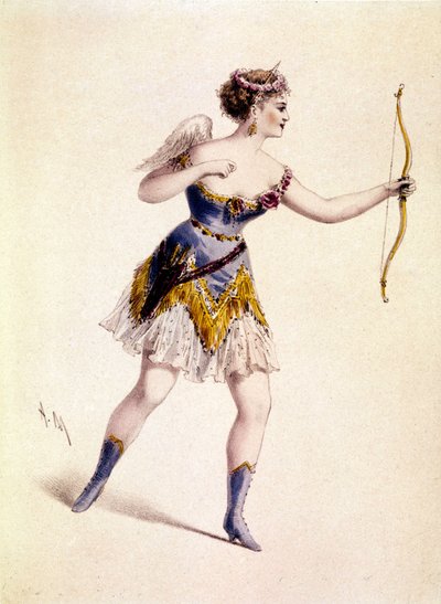Cora Pearl, englische Kurtisane, in der Rolle des Amor in der Oper „Orpheus in der Unterwelt“ von Unknown artist