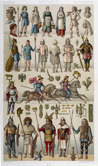 Kostüme, Rüstungen und Waffen der Gallier und ihrer Krieger von Unknown artist