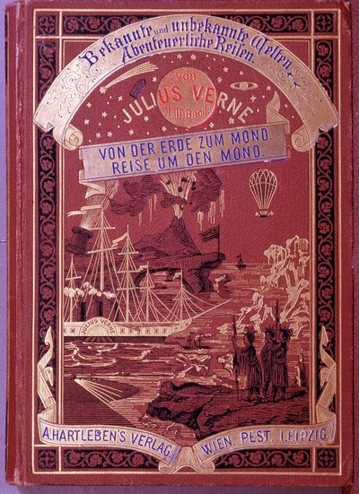 Buchumschlag eines Buches von Jules Verne auf Deutsch von Unknown artist