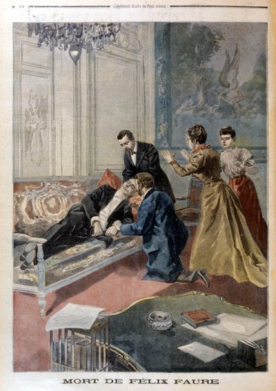 Tod von Félix Faure in den Salons des Elysée - in „Le Petit Journal“ vom 26.02.1899 von Unknown artist