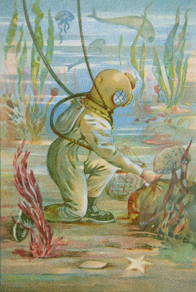 Tiefseetaucher, um 1890 von Unknown artist
