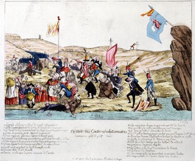Niederlage der Konterrevolutionäre, kommandiert von Peer Condé, im Elsass, Ende 18. Jahrhundert von Unknown artist