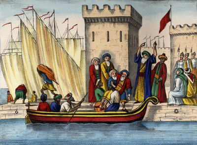 Abreise der Mauren aus Algier nach der Kolonisierung durch die Franzosen. von Unknown artist