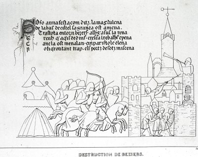 Zerstörung von Béziers von Unknown artist
